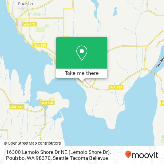 Mapa de 16300 Lemolo Shore Dr NE (Lemolo Shore Dr), Poulsbo, WA 98370