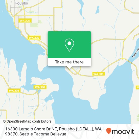 Mapa de 16300 Lemolo Shore Dr NE, Poulsbo (LOFALL), WA 98370