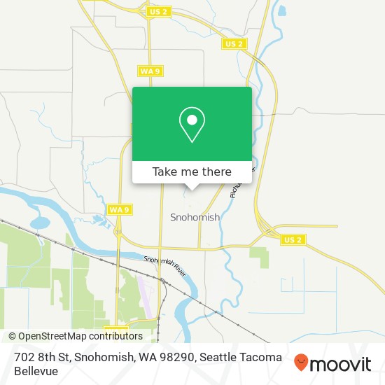 Mapa de 702 8th St, Snohomish, WA 98290