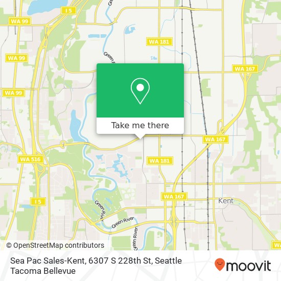 Mapa de Sea Pac Sales-Kent, 6307 S 228th St