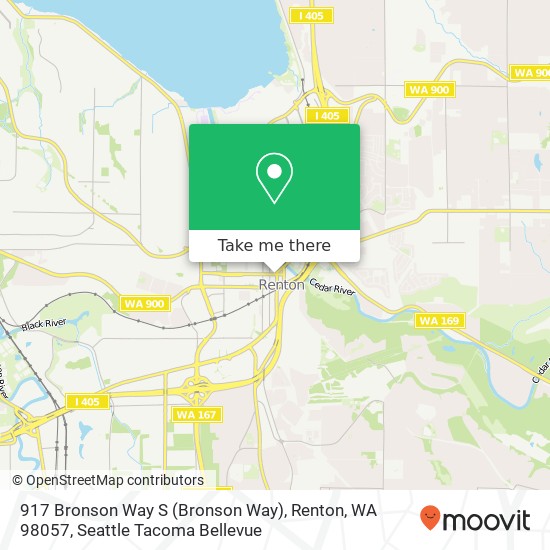 Mapa de 917 Bronson Way S (Bronson Way), Renton, WA 98057