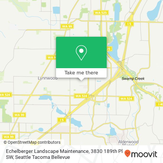 Mapa de Echelberger Landscape Maintenance, 3830 189th Pl SW