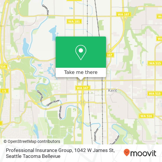 Mapa de Professional Insurance Group, 1042 W James St