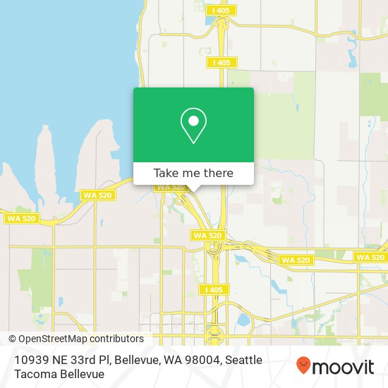 Mapa de 10939 NE 33rd Pl, Bellevue, WA 98004