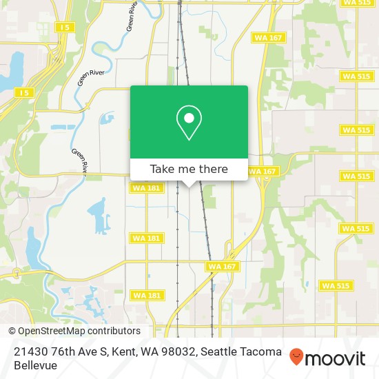 Mapa de 21430 76th Ave S, Kent, WA 98032