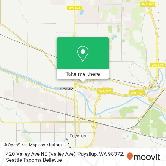 420 Valley Ave NE (Valley Ave), Puyallup, WA 98372 map
