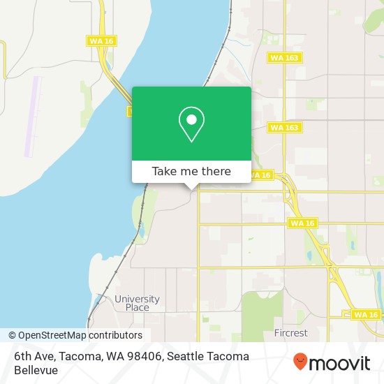 6th Ave, Tacoma, WA 98406 map