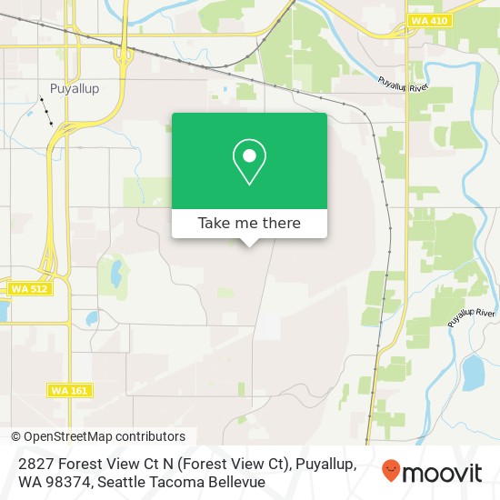 Mapa de 2827 Forest View Ct N (Forest View Ct), Puyallup, WA 98374