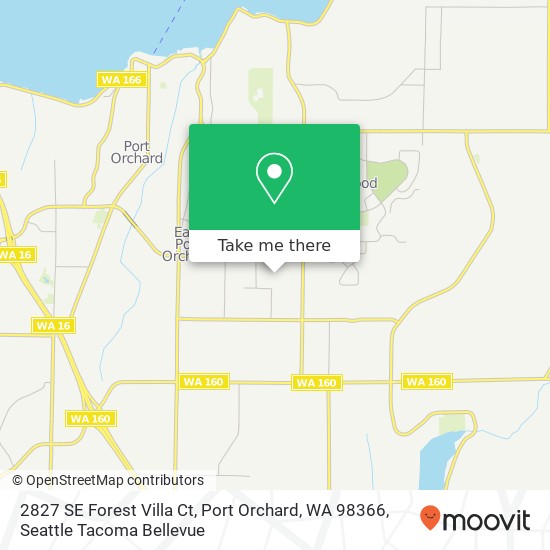 Mapa de 2827 SE Forest Villa Ct, Port Orchard, WA 98366