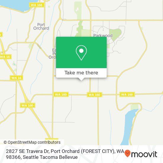 2827 SE Travera Dr, Port Orchard (FOREST CITY), WA 98366 map
