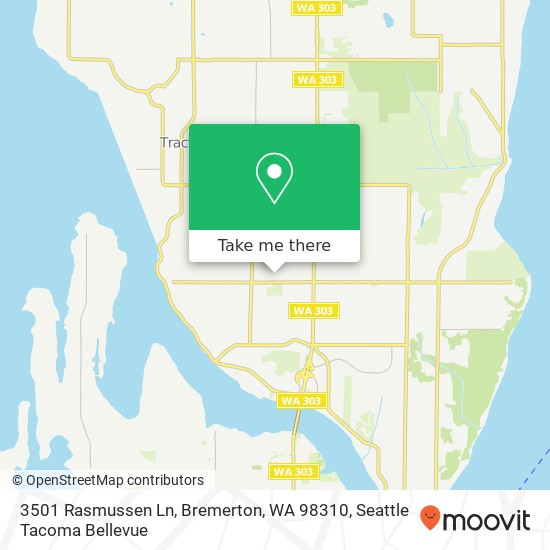 Mapa de 3501 Rasmussen Ln, Bremerton, WA 98310