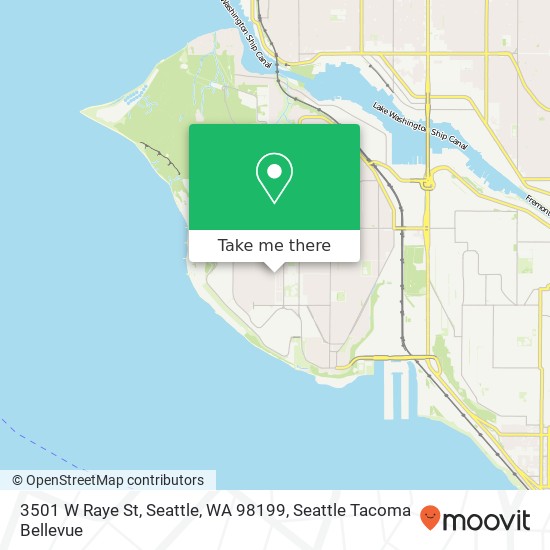 Mapa de 3501 W Raye St, Seattle, WA 98199