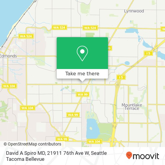 David A Spiro MD, 21911 76th Ave W map