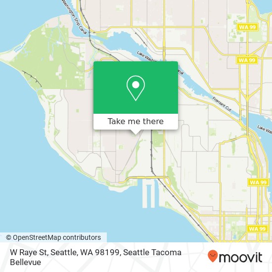 Mapa de W Raye St, Seattle, WA 98199