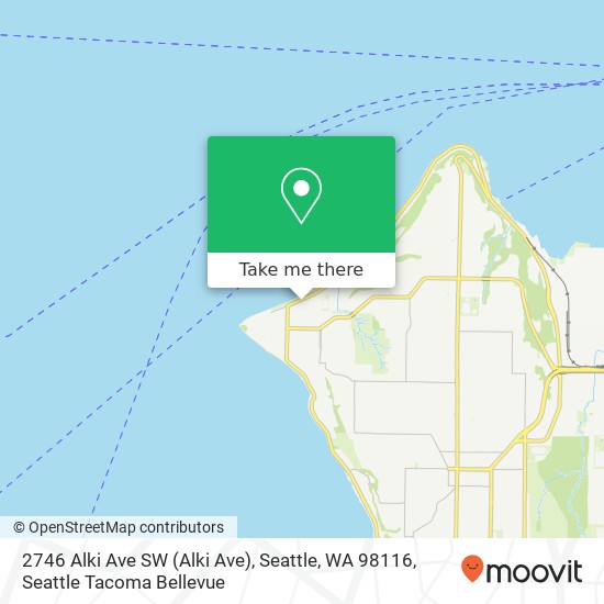 Mapa de 2746 Alki Ave SW (Alki Ave), Seattle, WA 98116