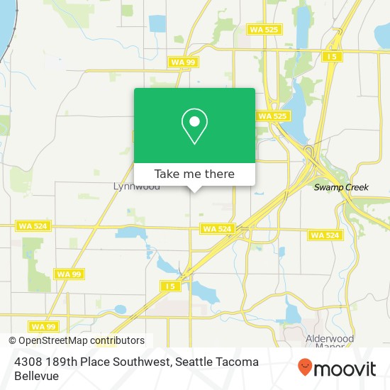 4308 189th Place Southwest, 4308 189th Pl SW, Lynnwood, WA 98036, USA map