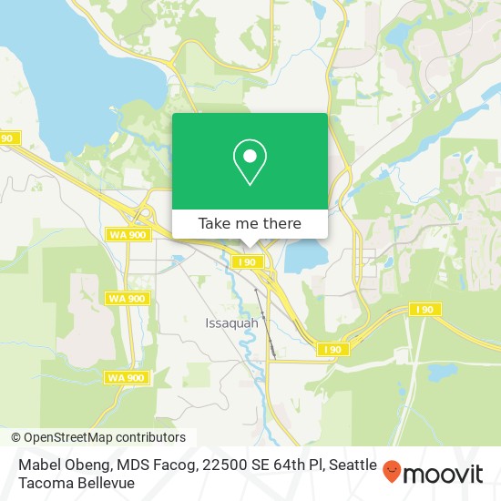 Mapa de Mabel Obeng, MDS Facog, 22500 SE 64th Pl
