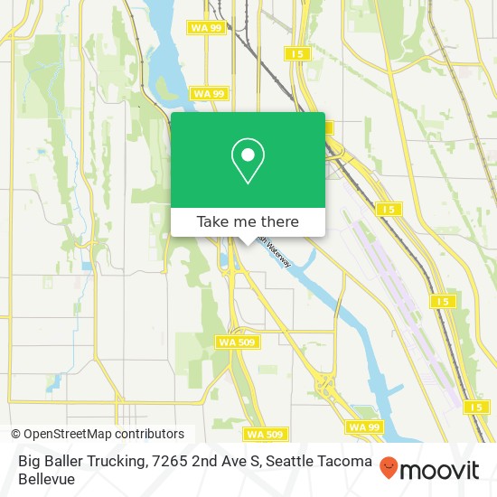 Mapa de Big Baller Trucking, 7265 2nd Ave S