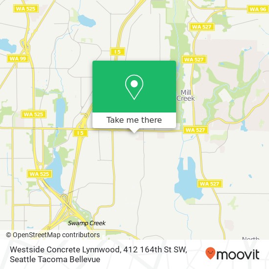 Mapa de Westside Concrete Lynnwood, 412 164th St SW