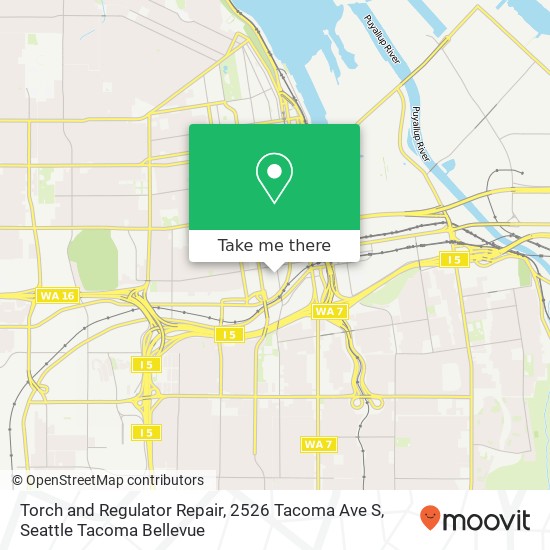 Torch and Regulator Repair, 2526 Tacoma Ave S map