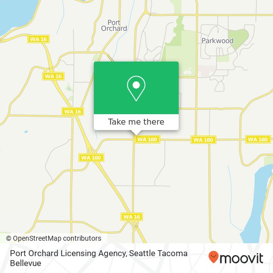 Port Orchard Licensing Agency map