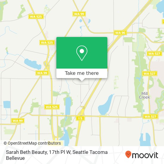 Sarah Beth Beauty, 17th Pl W map