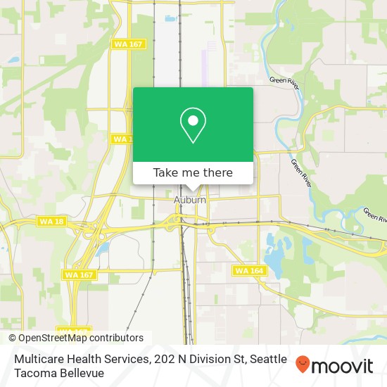 Mapa de Multicare Health Services, 202 N Division St