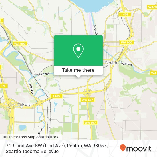 Mapa de 719 Lind Ave SW (Lind Ave), Renton, WA 98057