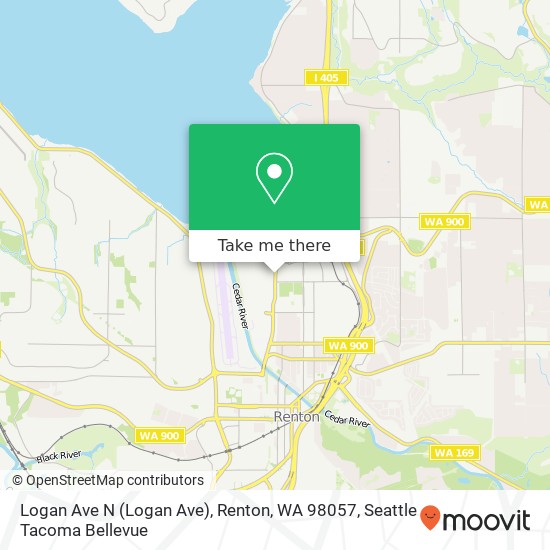 Mapa de Logan Ave N (Logan Ave), Renton, WA 98057