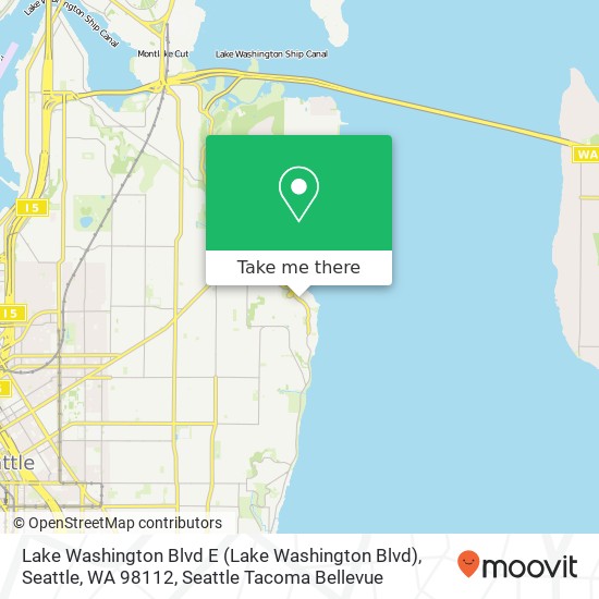 Mapa de Lake Washington Blvd E (Lake Washington Blvd), Seattle, WA 98112