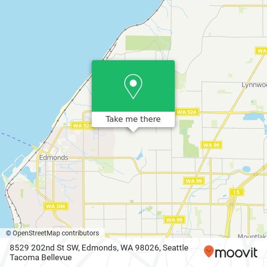 Mapa de 8529 202nd St SW, Edmonds, WA 98026