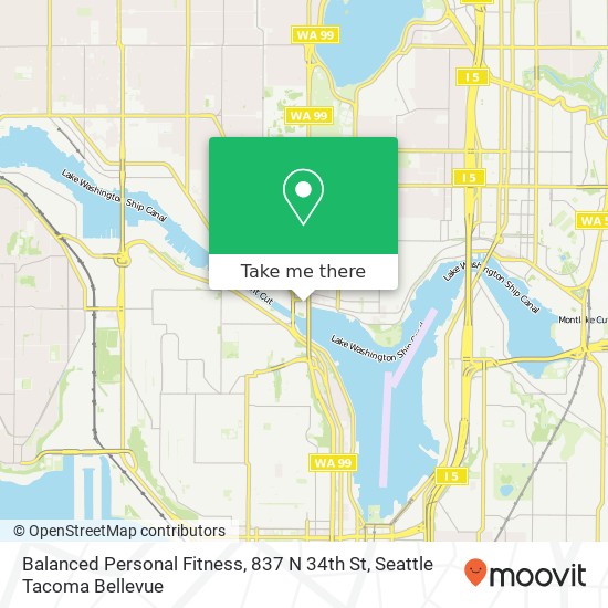 Mapa de Balanced Personal Fitness, 837 N 34th St