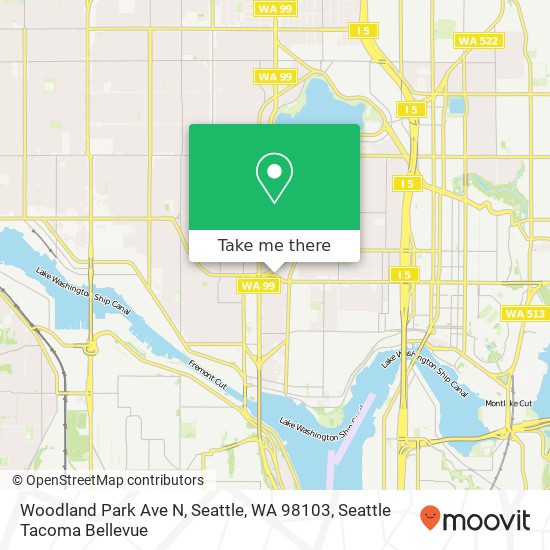 Woodland Park Ave N, Seattle, WA 98103 map