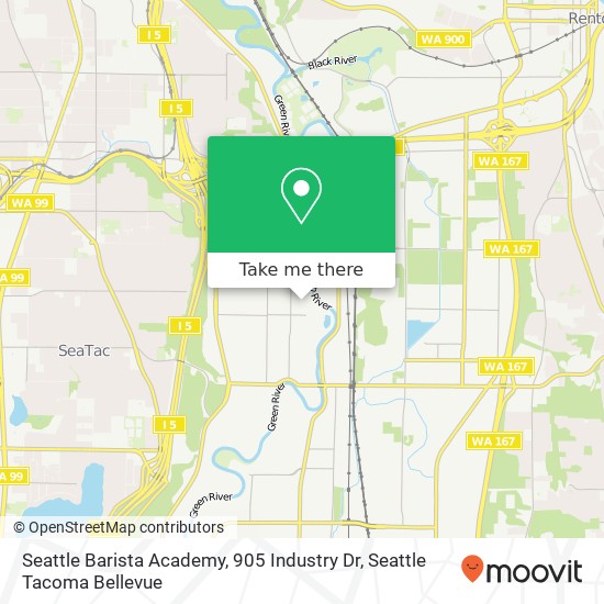 Mapa de Seattle Barista Academy, 905 Industry Dr