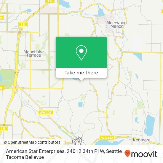 Mapa de American Star Enterprises, 24012 34th Pl W