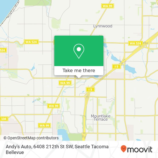 Mapa de Andy's Auto, 6408 212th St SW