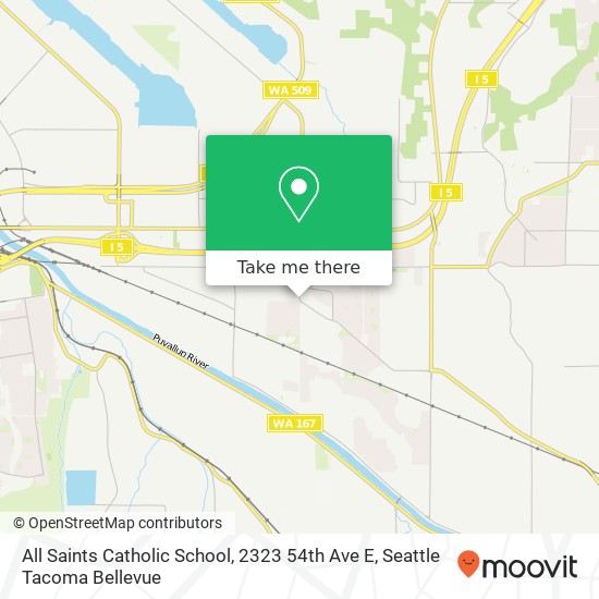 Mapa de All Saints Catholic School, 2323 54th Ave E