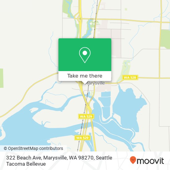 Mapa de 322 Beach Ave, Marysville, WA 98270