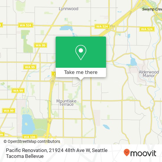 Mapa de Pacific Renovation, 21924 48th Ave W