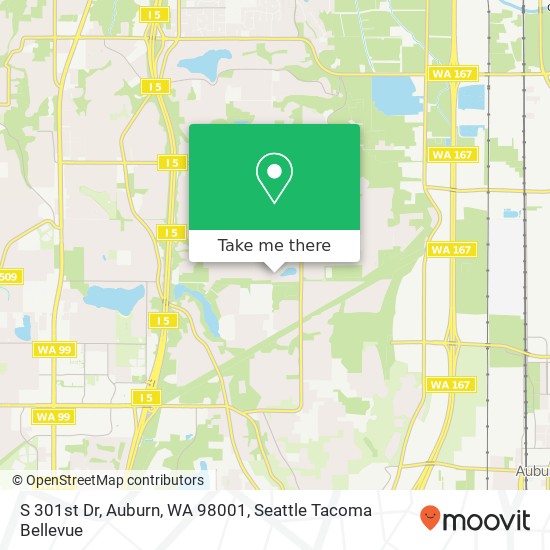 Mapa de S 301st Dr, Auburn, WA 98001