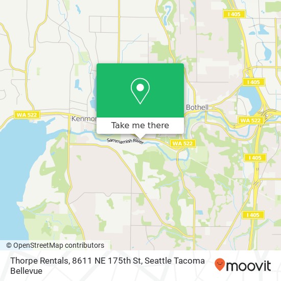 Mapa de Thorpe Rentals, 8611 NE 175th St