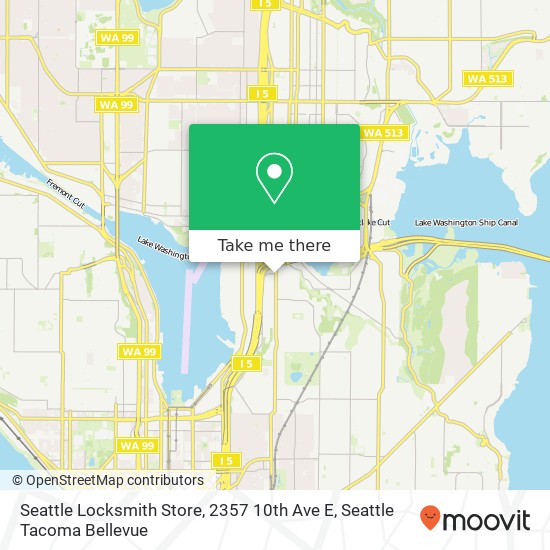 Mapa de Seattle Locksmith Store, 2357 10th Ave E