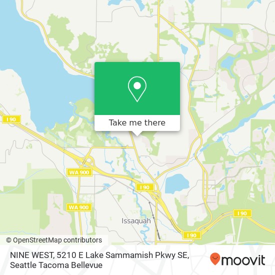 NINE WEST, 5210 E Lake Sammamish Pkwy SE map