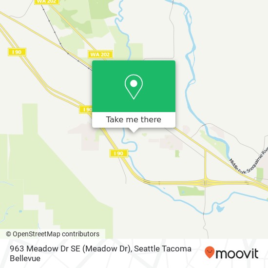 Mapa de 963 Meadow Dr SE (Meadow Dr), North Bend, WA 98045