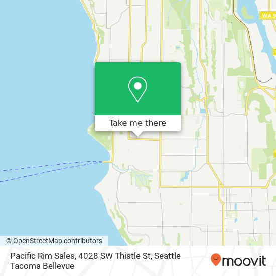 Mapa de Pacific Rim Sales, 4028 SW Thistle St