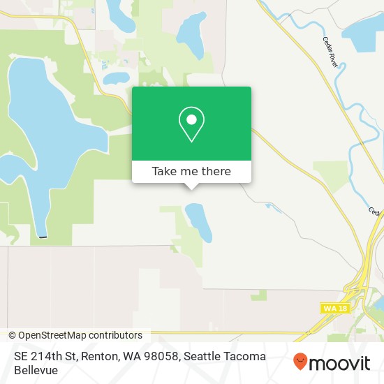 Mapa de SE 214th St, Renton, WA 98058