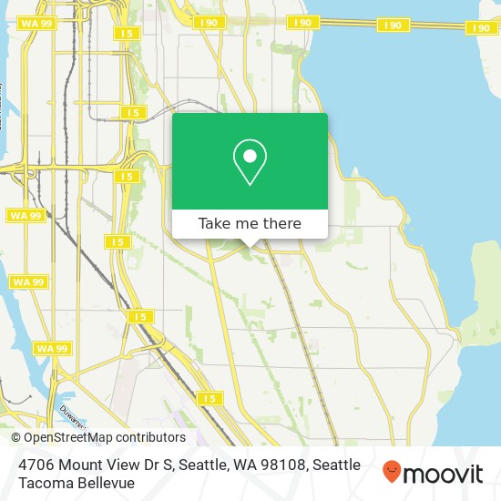 4706 Mount View Dr S, Seattle, WA 98108 map