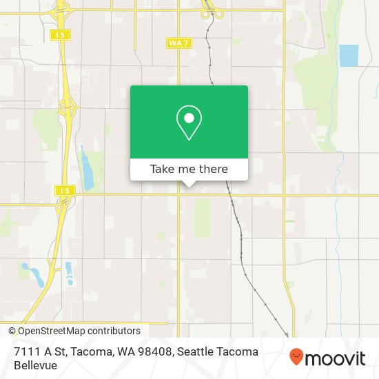 Mapa de 7111 A St, Tacoma, WA 98408