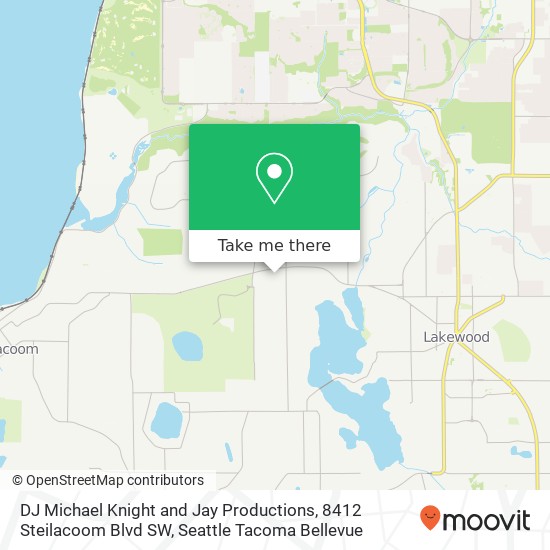 DJ Michael Knight and Jay Productions, 8412 Steilacoom Blvd SW map