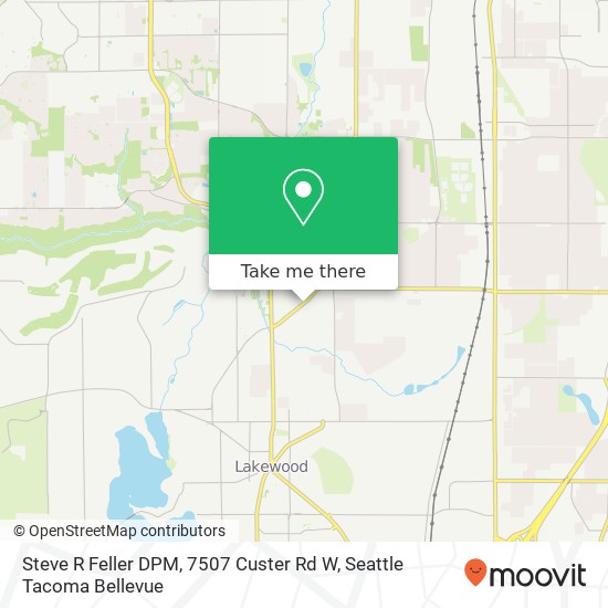 Mapa de Steve R Feller DPM, 7507 Custer Rd W